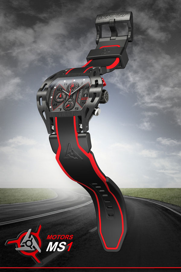 New and Futuristic Black Sport Watch Design